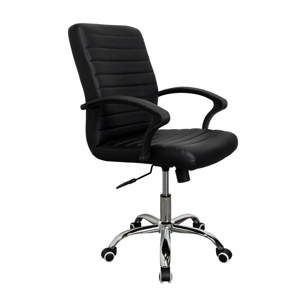 Silla Oficina X-59B, Wengue, con Cómodo Espaldar y Rodachines
