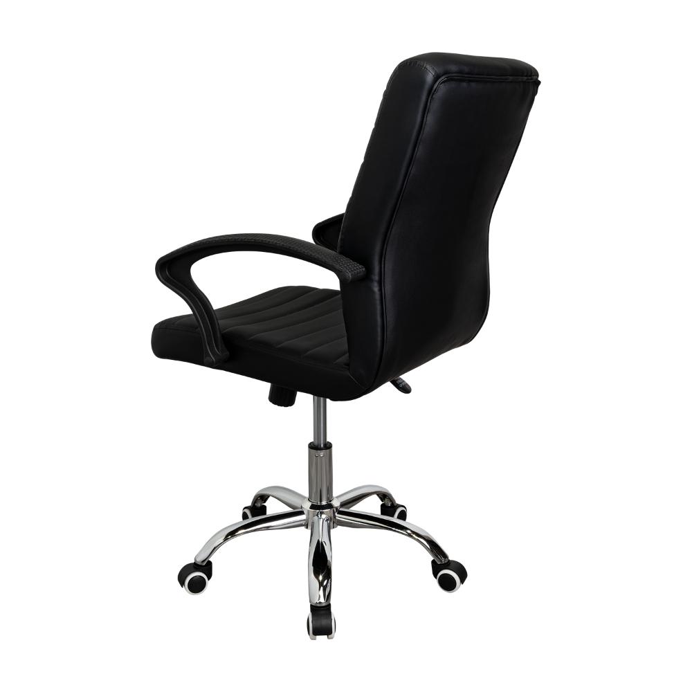 Silla Oficina X-59B, Wengue, con Cómodo Espaldar y Rodachines
