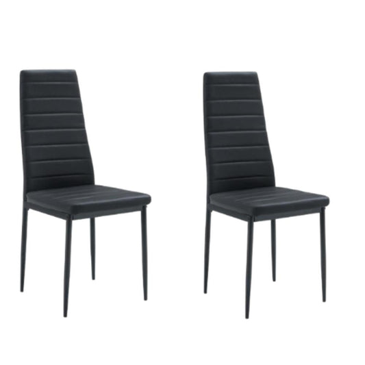 Sillas Comedor Maxi X2, Negro, con estructura en acero