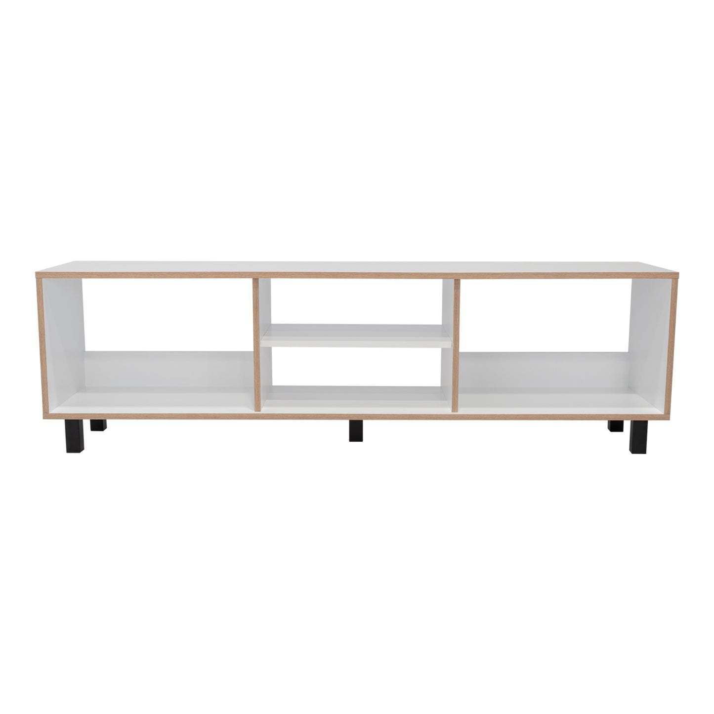 Rack Tv 70" Con Cinco Repisas, FM Furniture, Blanco