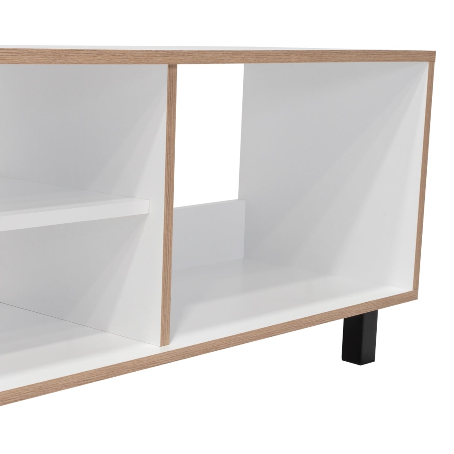 Rack Tv 70" Con Cinco Repisas, FM Furniture, Blanco