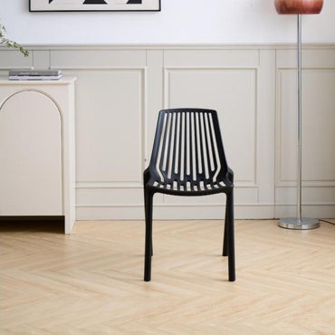 Silla Tanger, Negro, con Espaldar y Diseño Moderno