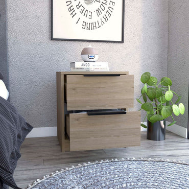 Velador Kaia Color Blanco Marqueza Para Dormitorio