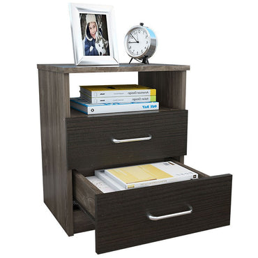 Velador Dos Cajones FM 025N, Negro