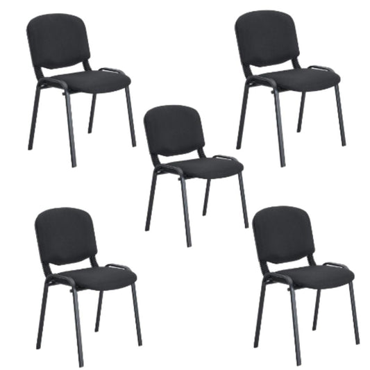 Silla Interlocutora, Negro, Con espaldar y diseño sencillo sin brazo paño x5