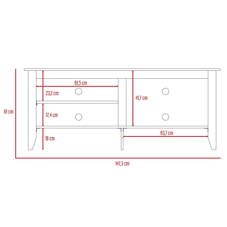 Rack TV Essential Color Rovere Para Sala De Estar