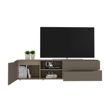 Rack Para TV Obregon Color Duna y Taupe Para Sala De Estar