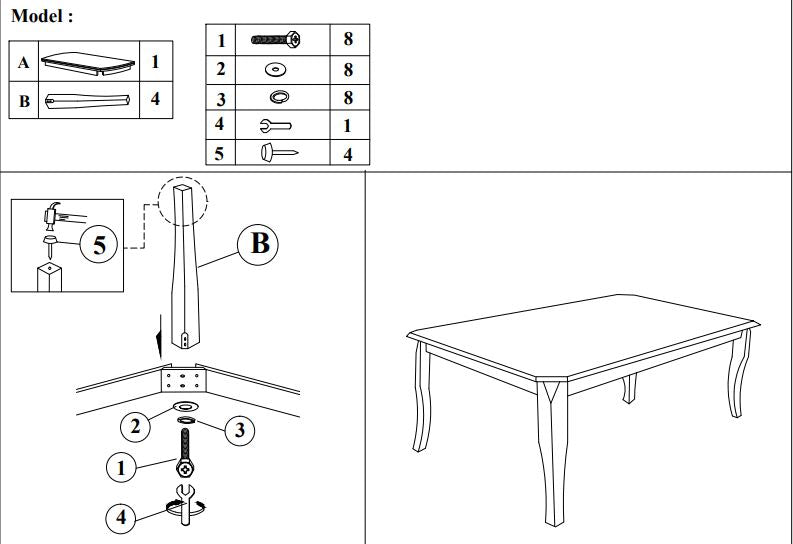 Mesa de Comedor Cardiff Color Moka Para Sala De Estar