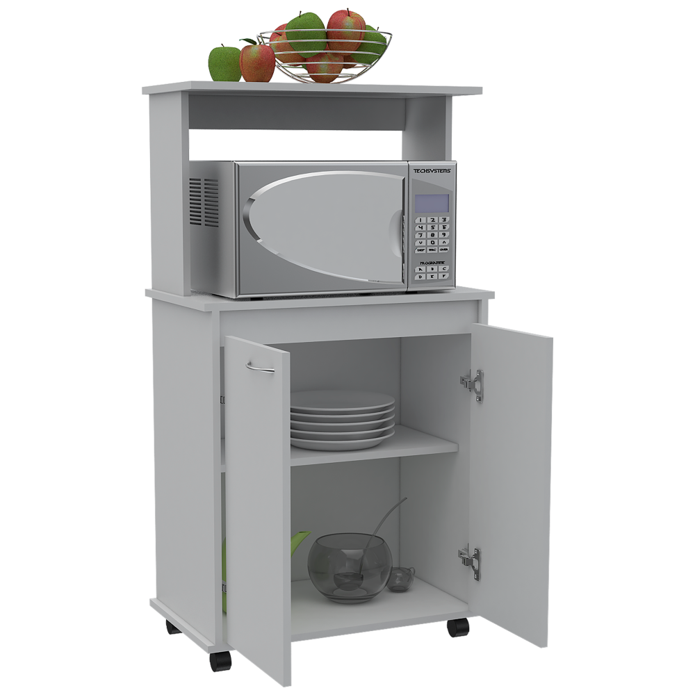 Combo Kitchen, Blanco, incluye mueble microondas bajo y optimizador