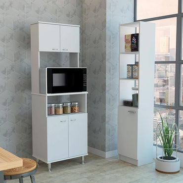 Combo Kitchen, Blanco, incluye mueble microondas y optimizador