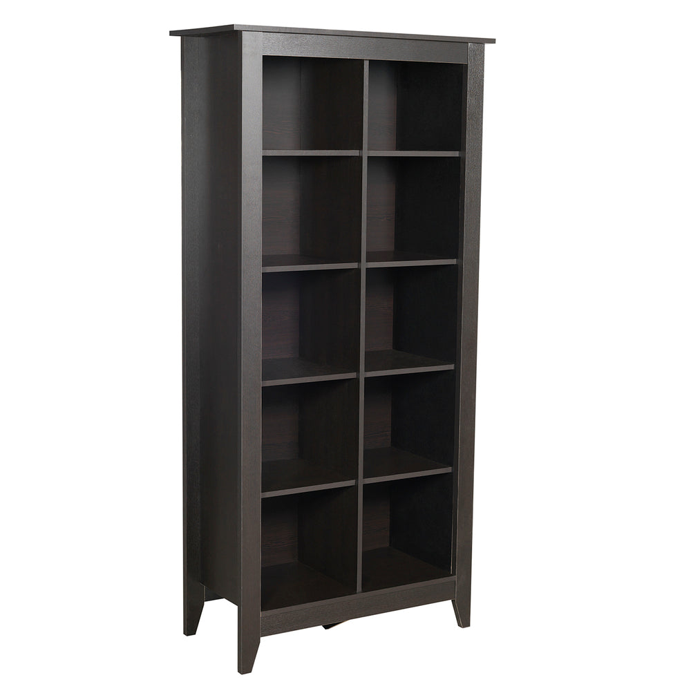 Rack + Librero Essential Color Wengue Para Sala De Estar