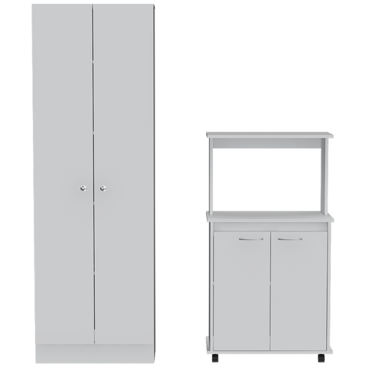 Combo Kitchen, Blanco, incluye mueble microondas y optimizador