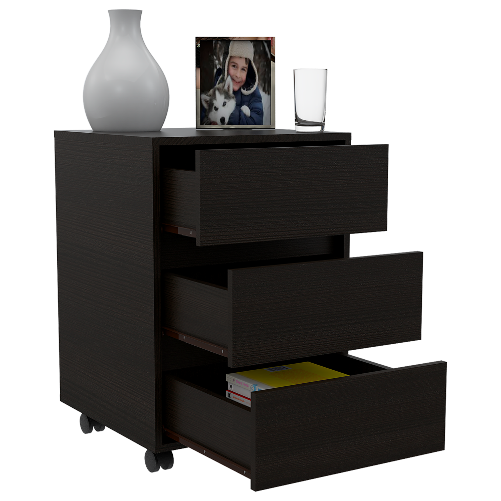 Escritorio Con Biblioteca + Archivador Office Color Wengue Para Sala De Estar