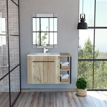 Combo Reflekta, Duna, incluye mueble de lavamanos y espejo genova