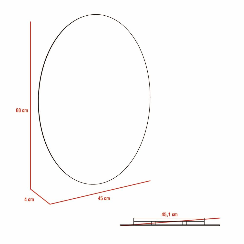 Combo Reflekta, Rovere y Blanco, incluye mueble de lavamanos y espejo napoli