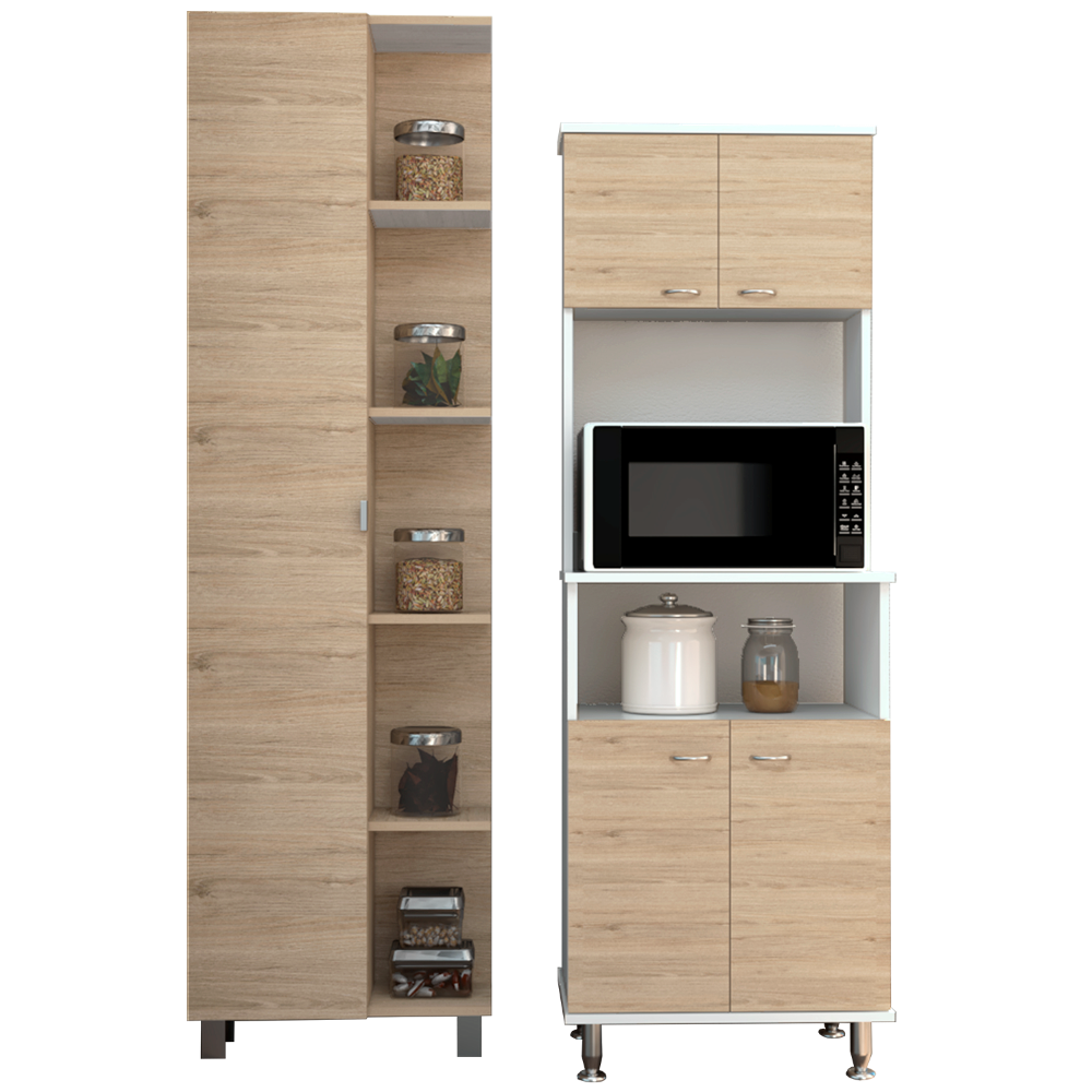 Combo Kitchen, Rovere y Blanco, incluye mueble cocina 54 y optimizador