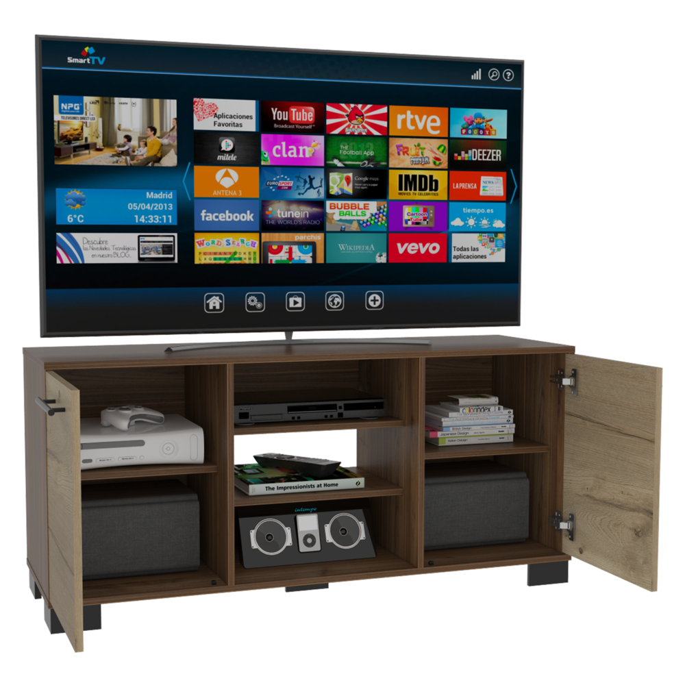 Rack + Bife Marsella Color Gales y Duna Para Sala De Estar