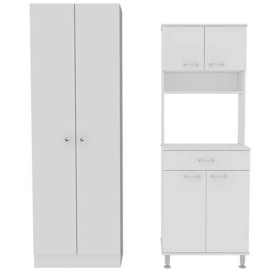 Combo Kitchen, Blanco, incluye mueble microondas y optimizador