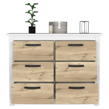 Cómoda Z Color Blanco y Duna Para Dormitorio