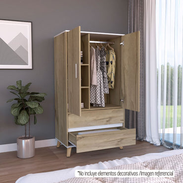 Closet Z Color Duna y Blanco Para Dormitorio