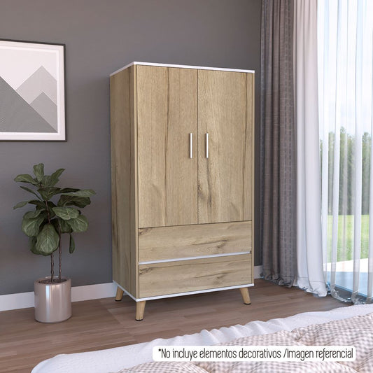 Closet Z Color Duna y Blanco Para Dormitorio