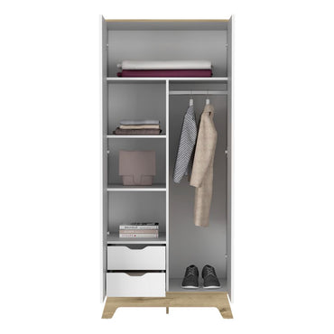 Closet Z Color Duna y Blanco Para Dormitorio