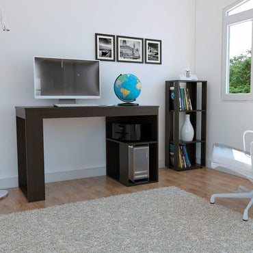 Librero + Escritorio Astana Color Office 2 Wengue Para Oficina