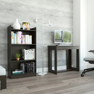 Escritorio + Biblioteca Color Office 4 Wengue Para Oficina