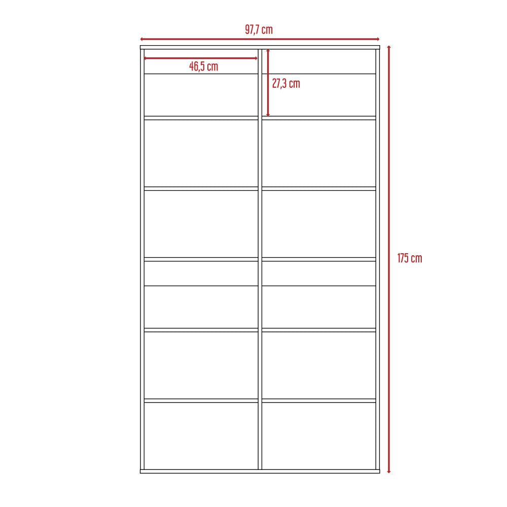 Escritorio + Biblioteca Color Office 7 Habano Para Oficina