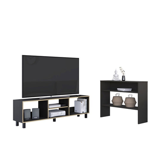 Rack TV + Arrimo Beijing Color Nomik Wengue y Duna Para Sala De Estar