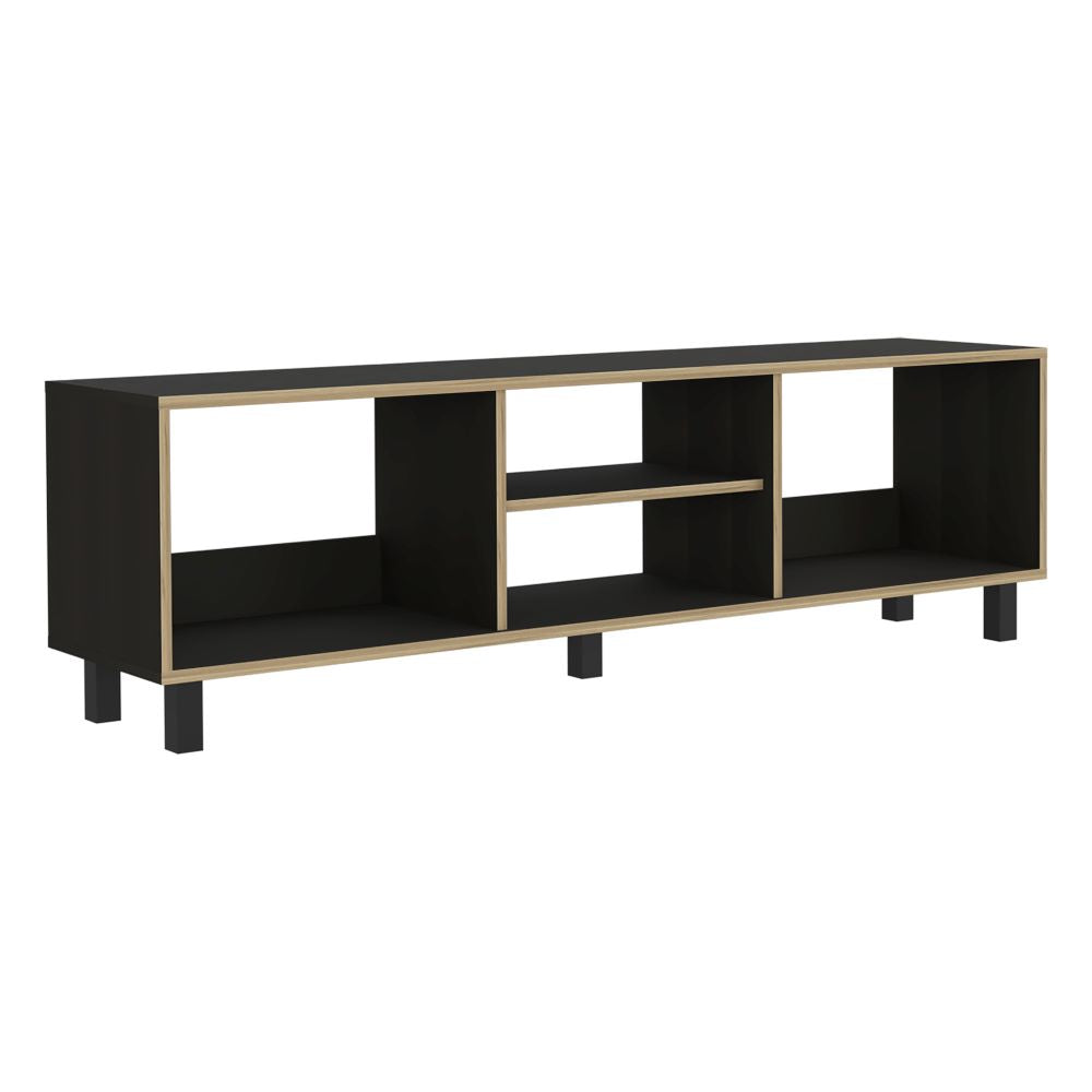 Rack TV + Mesa de Centro Color Nomik Wengue y Miel Para Sala De Estar