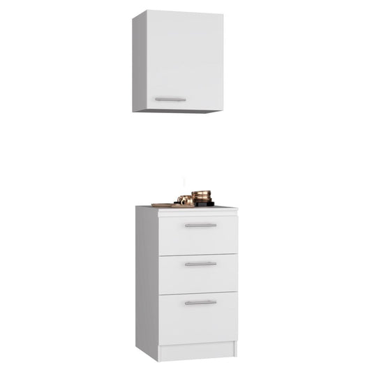 Combo Manchester, Blanco, incluye mueble inferior y mueble aéreo puerta derecha