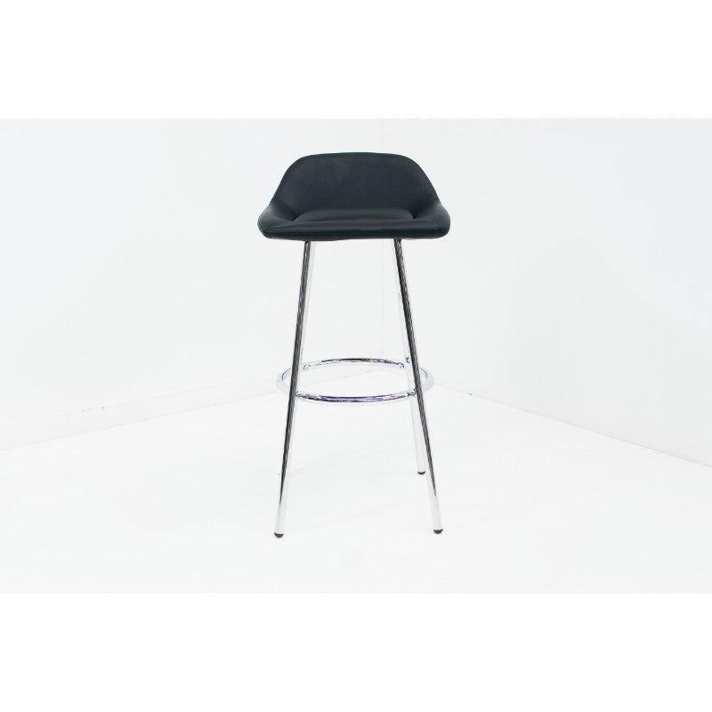 Silla Bar Serena Color Negra y Aluminio Para Sala De Estar