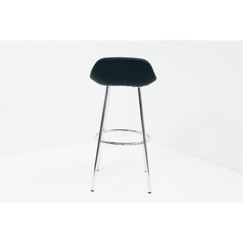 Silla Bar Serena Color Negra y Aluminio Para Sala De Estar