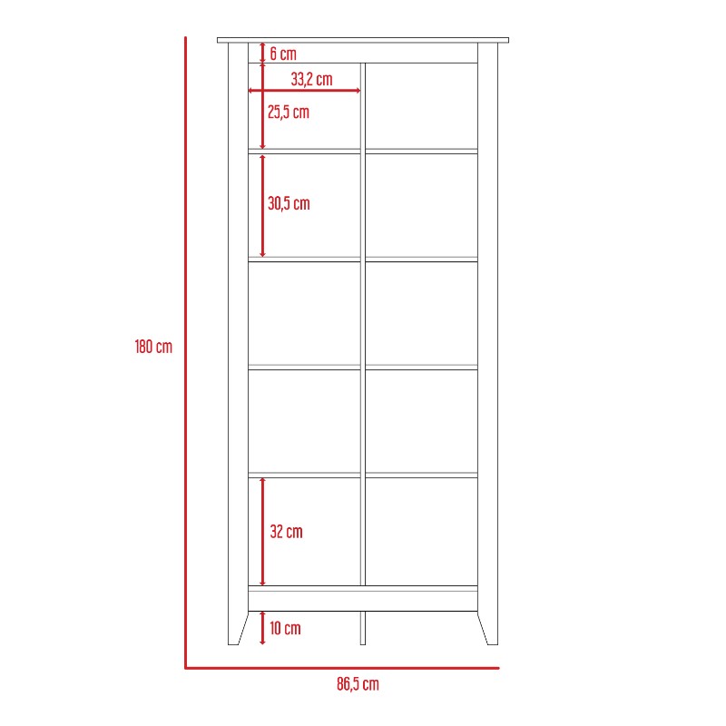 Librero Essential Color Coñac Para Sala De Estar
