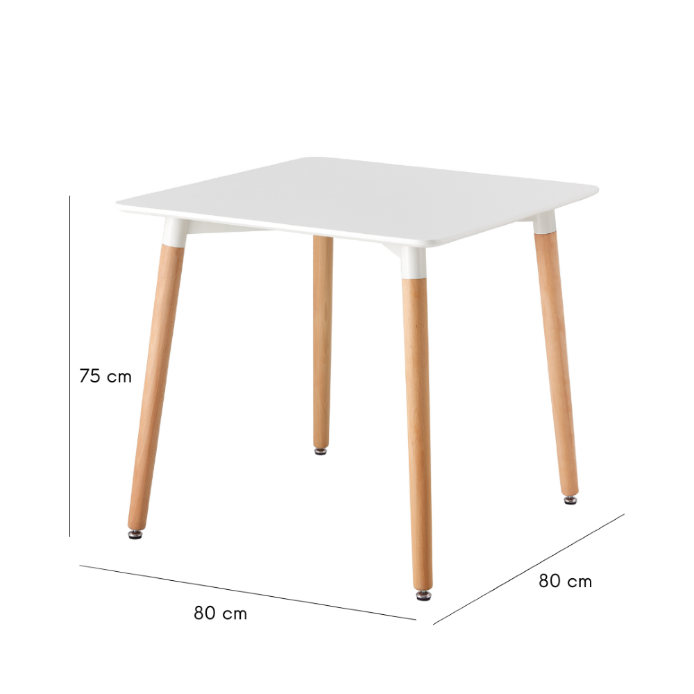 Mesa Iron Color Blanco y Café Claro Para Sala De Estar