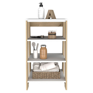 Mueble Optimizador Bath BI Color Blanco y Duna Para Baño