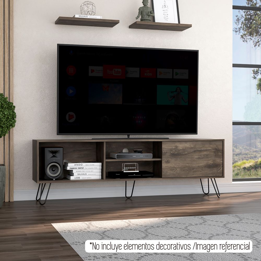 Mueble Para TV Modelo Andorra Color Bellota Para Sala De Estar