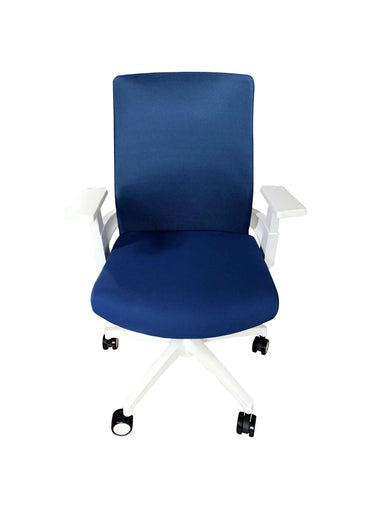 Silla Ejecutiva Chloe Color Blanco y Azul Para Oficina