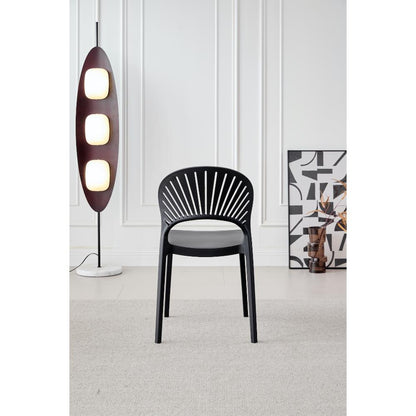 Silla Paraíso, Color Negro, con Espaldar y Diseño Moderno