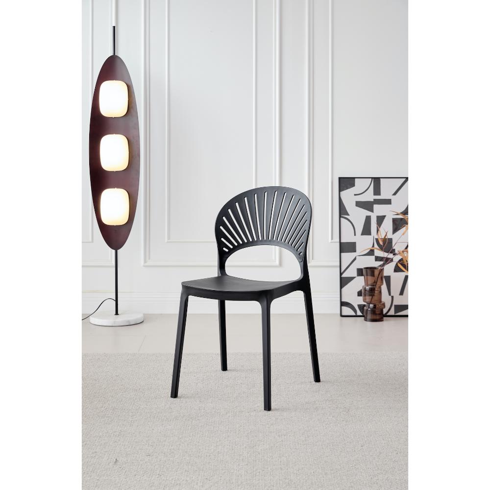 Silla Paraíso, Color Negro, con Espaldar y Diseño Moderno