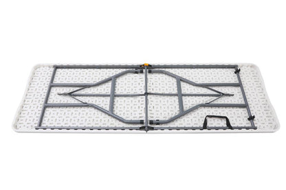 Mesa Auxiliar de Sala Plegable Monac, Blanco, con patas metálicas
