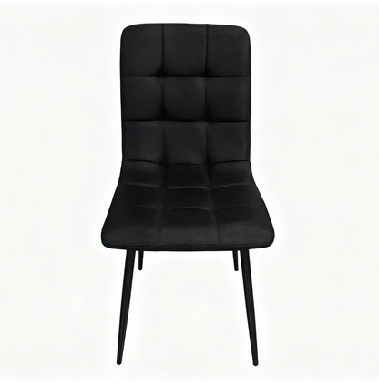 Set de 4 Sillas Flex, Color Negro, con Espaldar y Diseño Moderno
