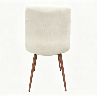 Set de 4 Sillas de Comedor Napoles, Crema Marfil, con Espaldar y Diseño Moderno