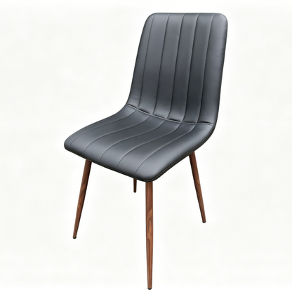 Set de 4 Sillas de Comedor Positano, Negro, Con espaldar y diseño Moderno