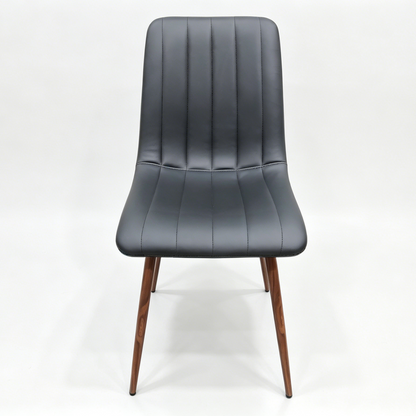 Set de 4 Sillas de Comedor Positano, Negro, Con espaldar y diseño Moderno