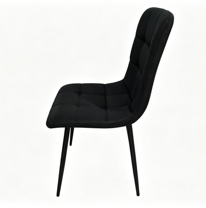 Set de 4 Sillas Flex, Color Negro, con Espaldar y Diseño Moderno
