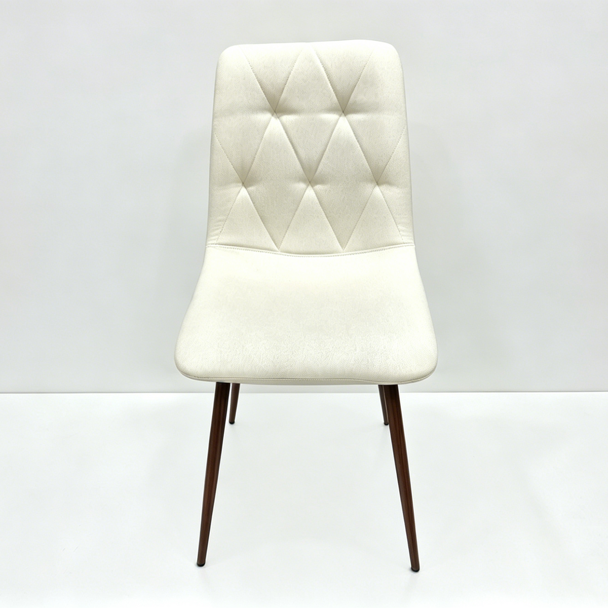 Set de 4 Sillas de Comedor Napoles, Crema Marfil, con Espaldar y Diseño Moderno