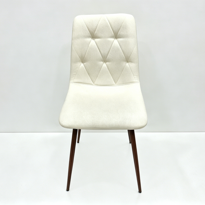 Set de 4 Sillas de Comedor Napoles, Crema Marfil, con Espaldar y Diseño Moderno
