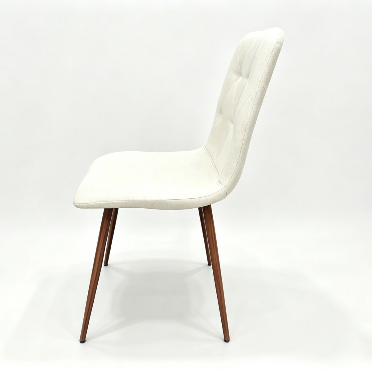 Set de 4 Sillas de Comedor Napoles, Crema Marfil, con Espaldar y Diseño Moderno